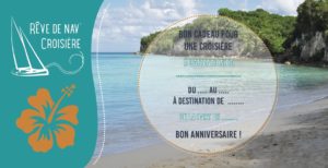 Bon cadeau pour offrir une croisière en Guadeloupe, une excursion aux Saintes, un sunset balade ou un cours de voile à un proche.