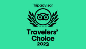 Logo de notre récompense "Traveler's Choice" 2023 de Tripadvisor
